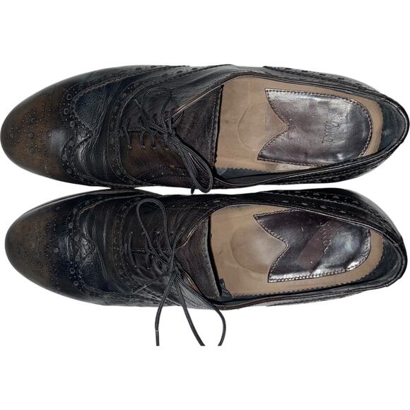 Paul Smith Brown/Black Leather Wingtip Brogue Shoes    Size: 9 main image 4
